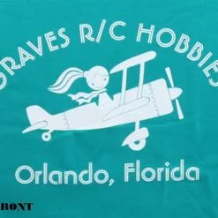 GVSTEE-LADGRL GRAVES RC HOBBIES LADIES AIRPLANE T-SHIRT, REGULAR CUT, GREEN, LARGE