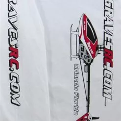 GRAVES RC HOBBIES GVSTEELSLVWHITEHELIS GRAVES R/C HOBBIES HELI T-SHIRT LONG SLEEVE, WHITE, SMALL