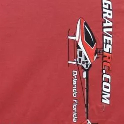 GVSTH-WINE-M GRAVES RC HOBBIES HELI T-SHIRT, WINE, MEDIUM