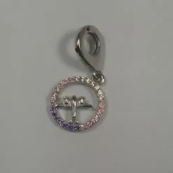 GRAVES RC HOBBIES CRYSTALPLANECHRM Graves RC Sterling Silver (925) Pink/Purple Crystals Airplane Charm