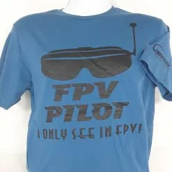 GVSBLFPVL GRAVES RC HOBBIES FPV PILOT SHIRT BLUE LARGE