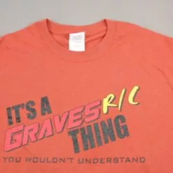 GVSHTEEOR-3X Graves RC Hobbies Helicopter T-Shirt, Orange, 3X