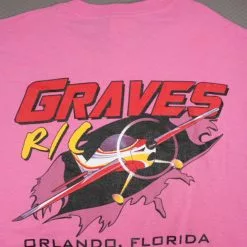 GRAVES RC HOBBIES GVSPLPN2X Graves RC Airplane T-shirt Pink -2XL