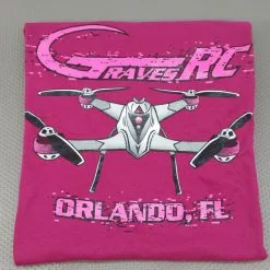 GVSQUADTEEBER-S Graves RC Hobbies Quadcopter T-Shirt Small - Berry
