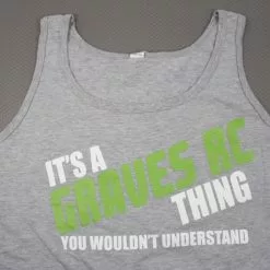 GRAVES RC HOBBIES GVSTANKGREYM Graves RC Womens Tank Top Grey - Medium