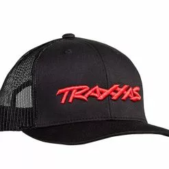 TRA1182BLR TRAXXAS LOGO HAT CURVE BILL BLACK AND RED