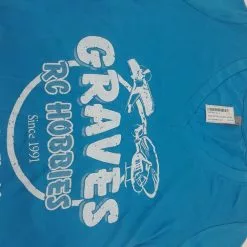 GVSTRO-TLL-L GRAVES RC HOBBIES TEAL RETRO LADIES LARGE